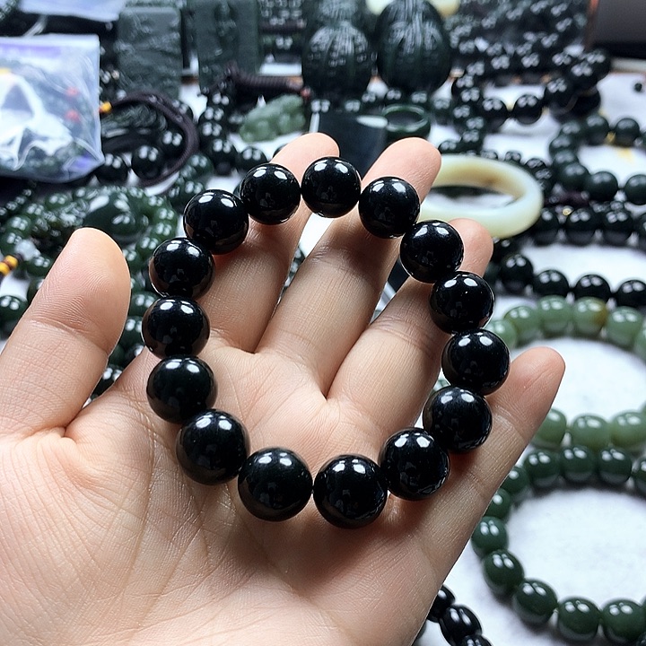 手链未镶嵌和田玉（青玉）姜**好