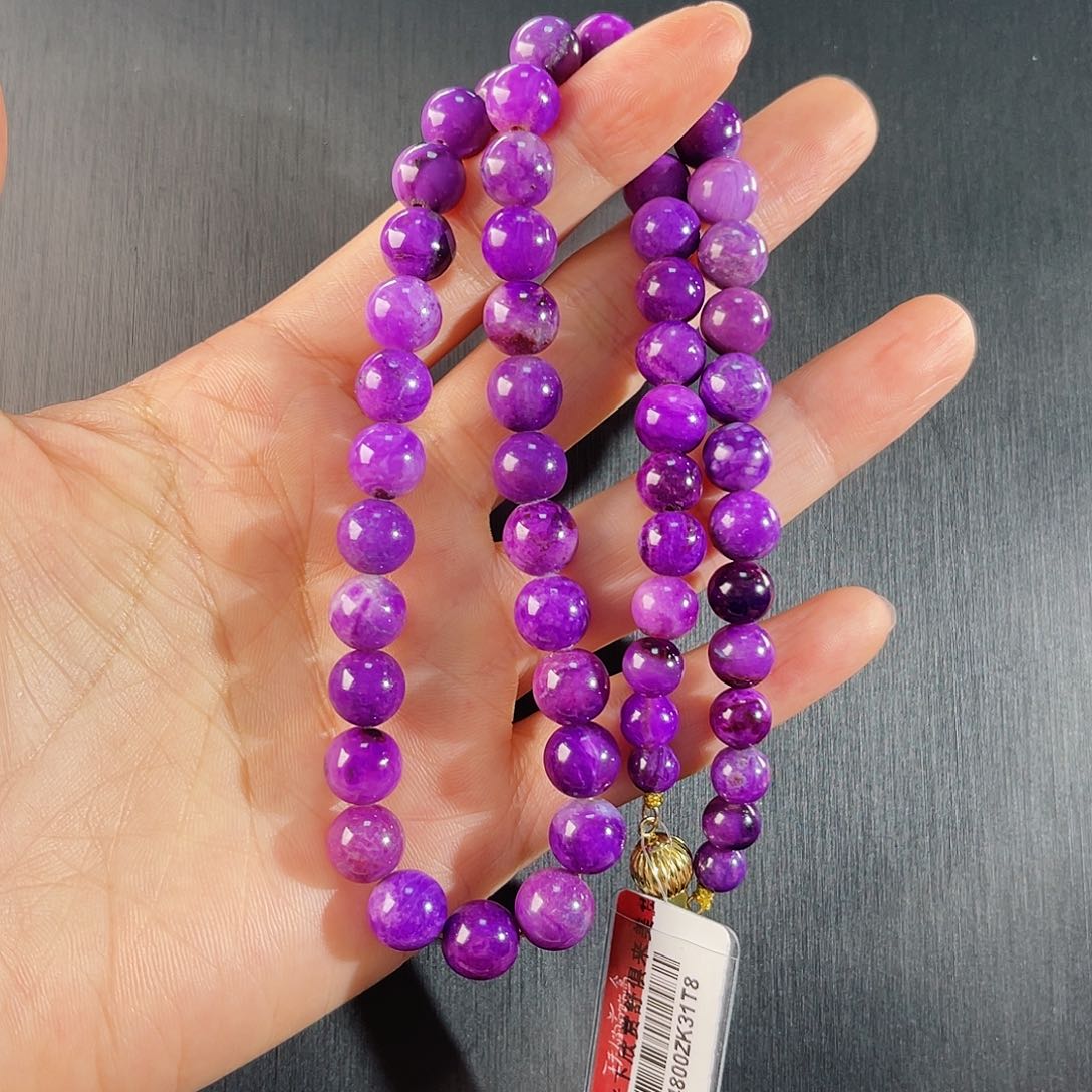 未镶嵌苏纪石（舒俱来）南非舒俱来老矿料项链k金