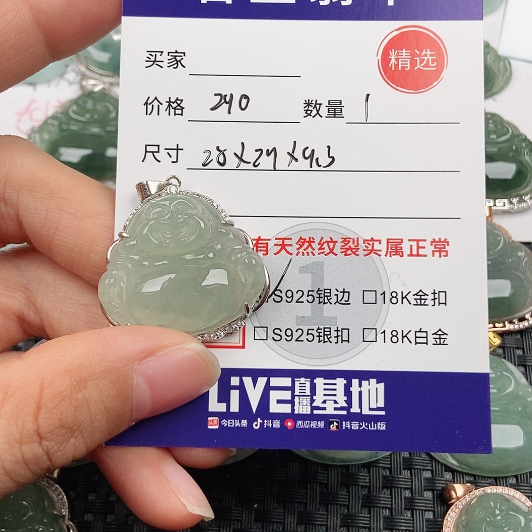 路****翡翠银S925镶嵌颈饰