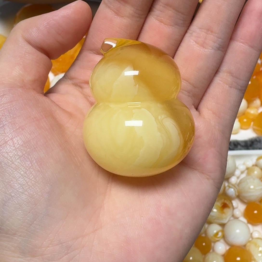 琥珀未镶嵌裸石蜜蜡葫芦