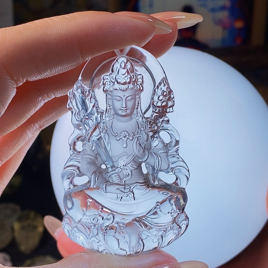 绿***山水晶颈饰未镶嵌吊坠