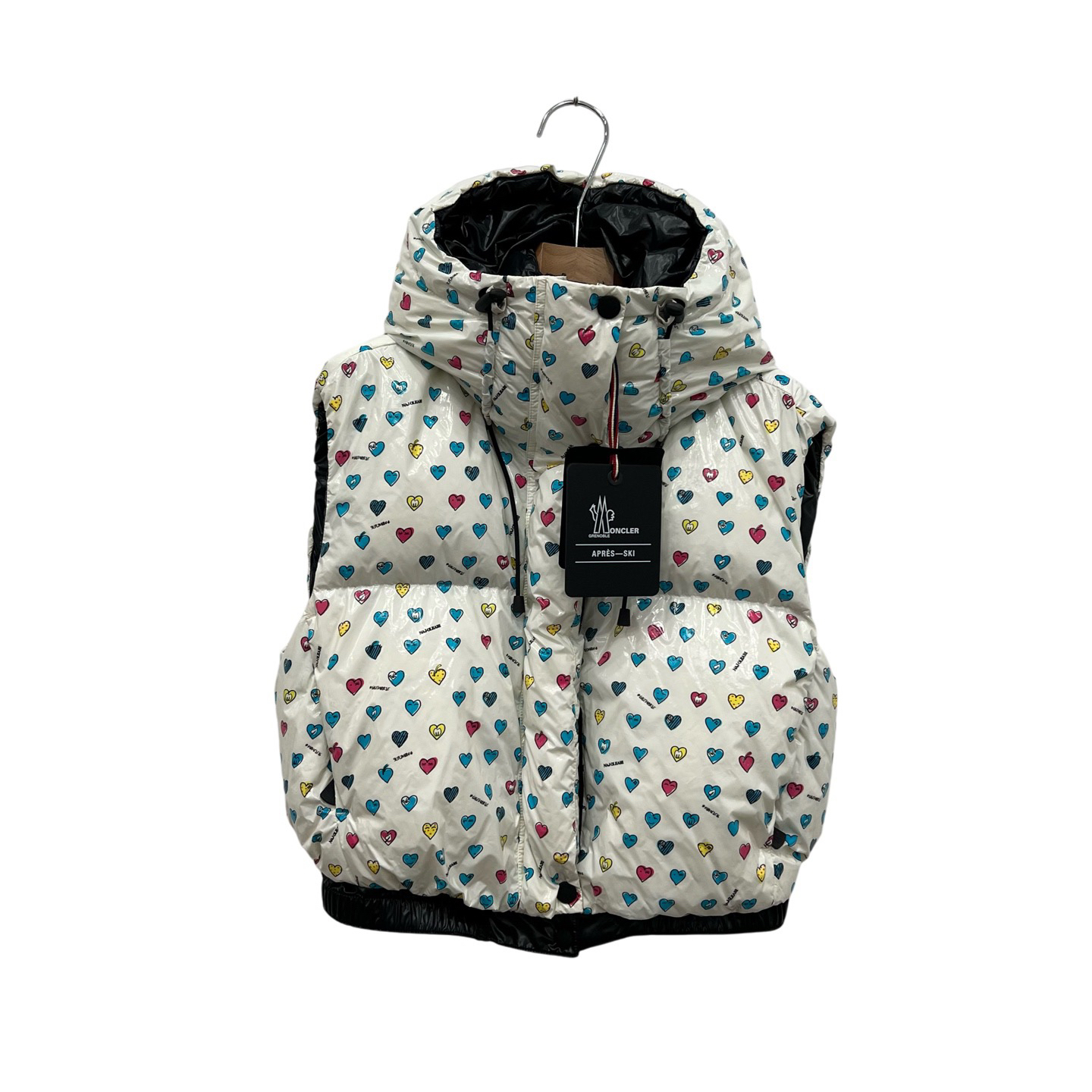 未使用 MONCLER Teillon 印花连帽羽绒马甲 1码/全新/公价9800