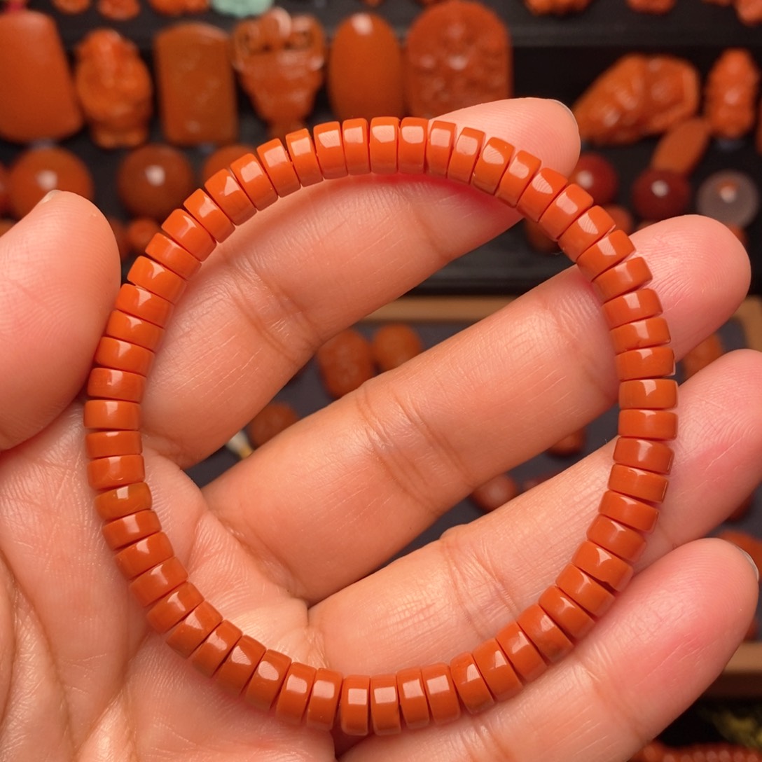 南红玛瑙配饰未镶嵌手串