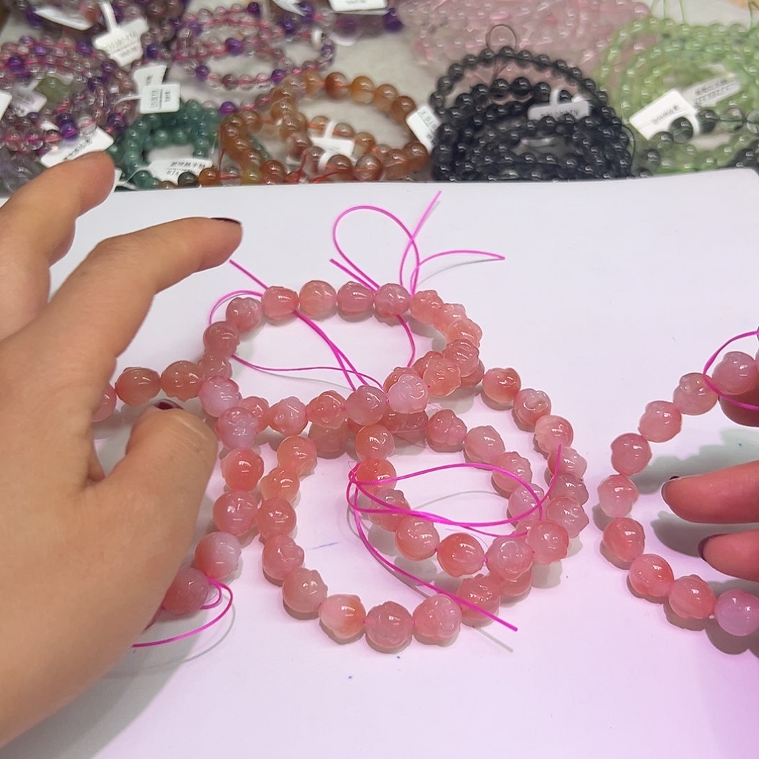 水晶手链未镶嵌佛头盐源发一件