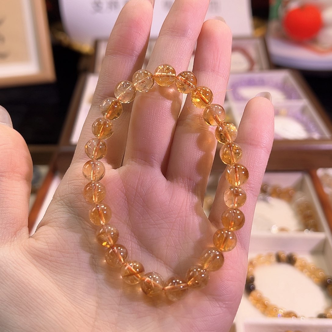 水晶手链未镶嵌黄塔晶