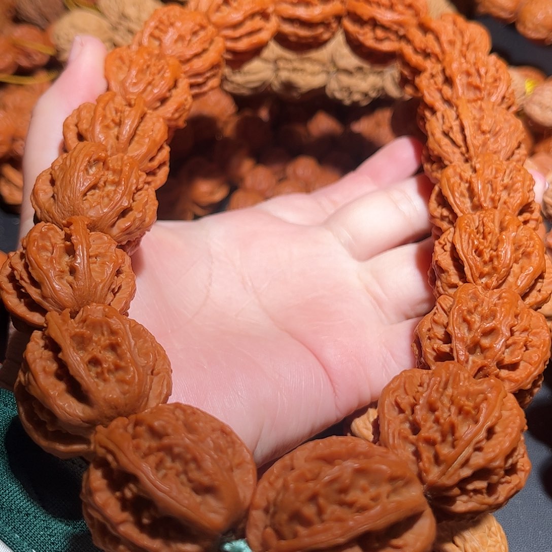 手串文玩核桃粗筋大八棱手持33