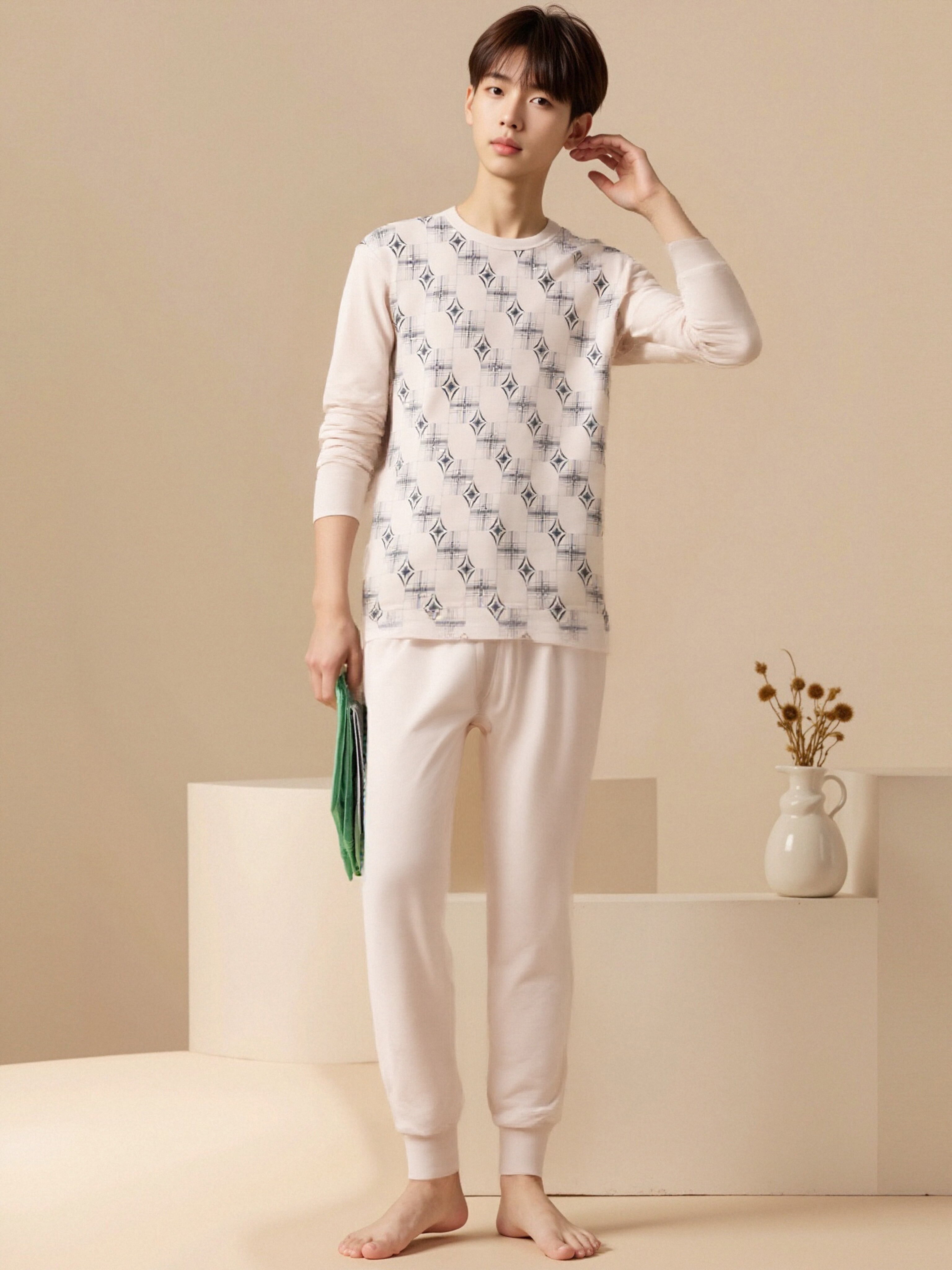 秋衣秋裤男款修身套装长袖长裤两件套内衣N892(混款 不粉面料)