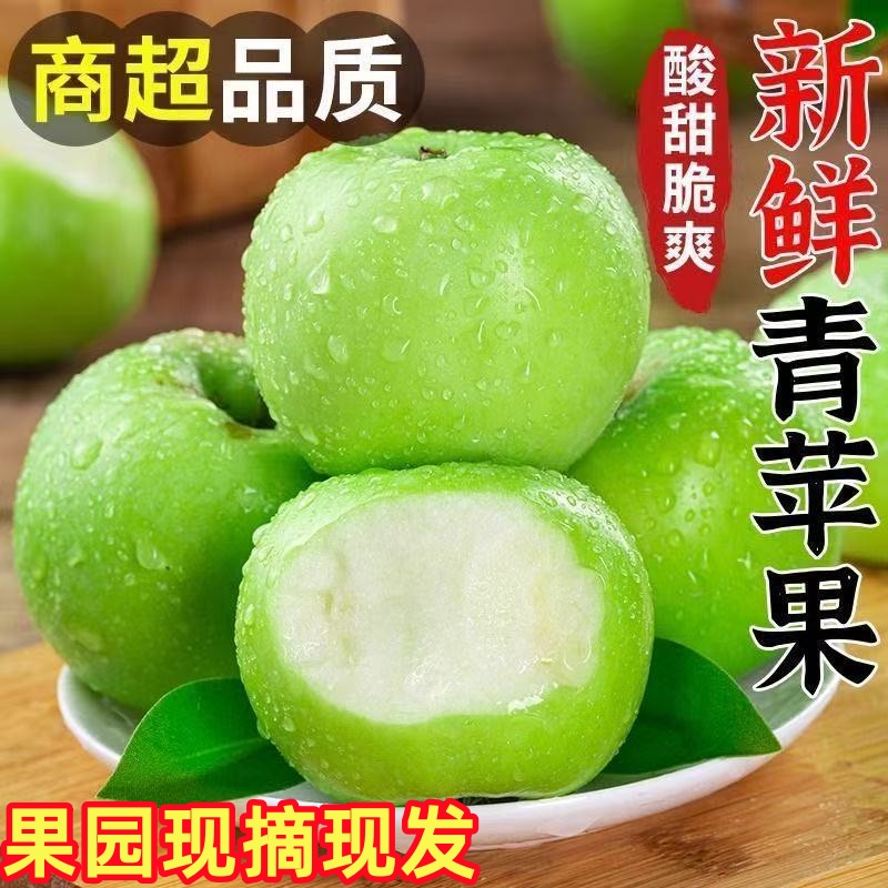 专属【果园现摘】现摘青苹果脆甜酸苹果应当季水果小苹果批发一整箱