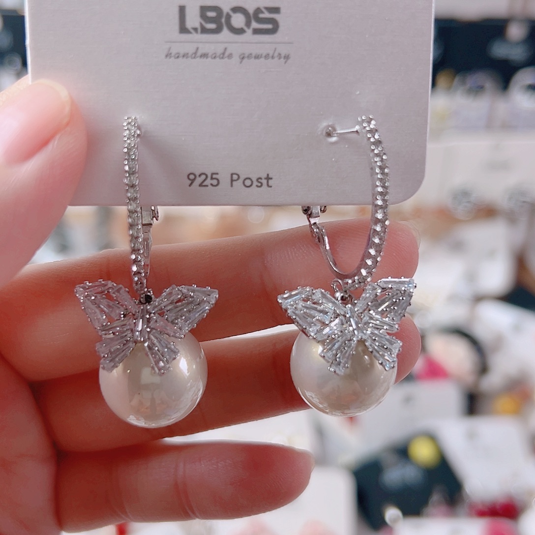 琉璃纯铜合金耳环的