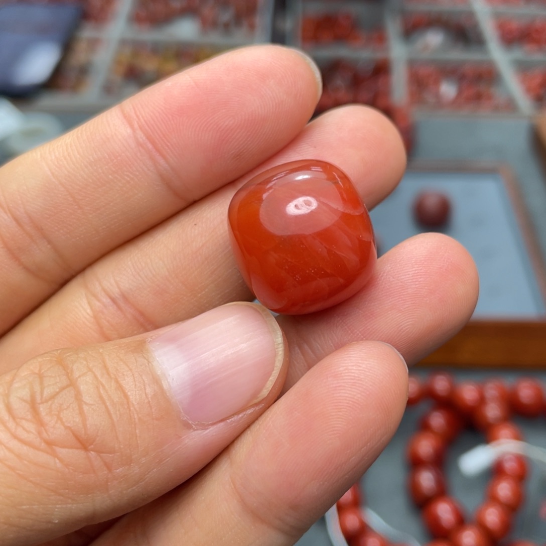 南红玛瑙单珠18多样性发1未镶嵌