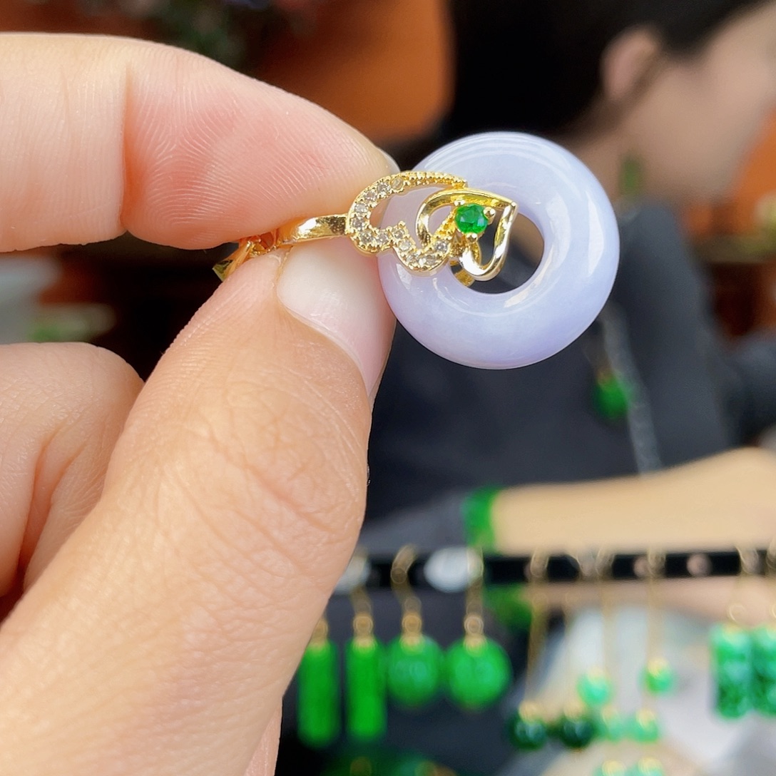 翡翠未镶嵌耳饰饰品