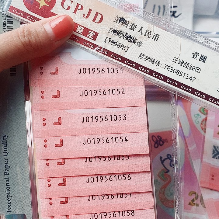 塑料蛇钞标十年份头金马号6张019561051