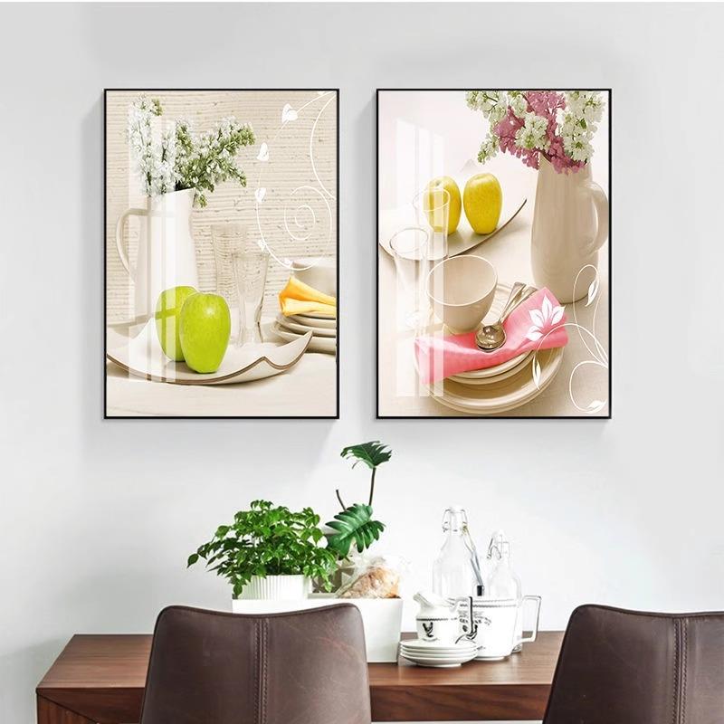 2023新款餐厅背景墙装饰画高端现代轻奢风歺厅挂画吃饭厅餐桌壁画
