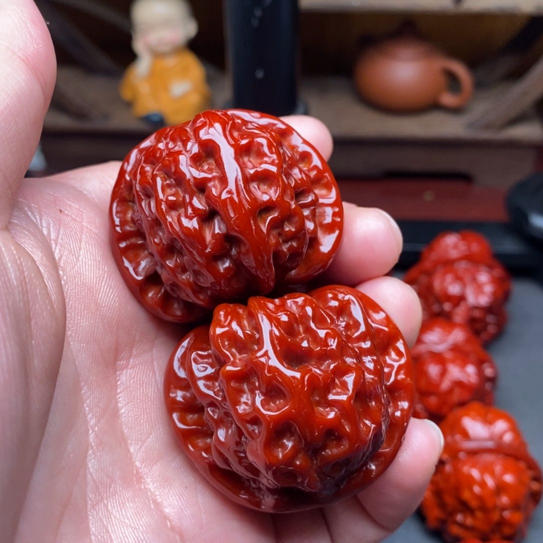 吊坠文玩核桃41白狮子微瑕