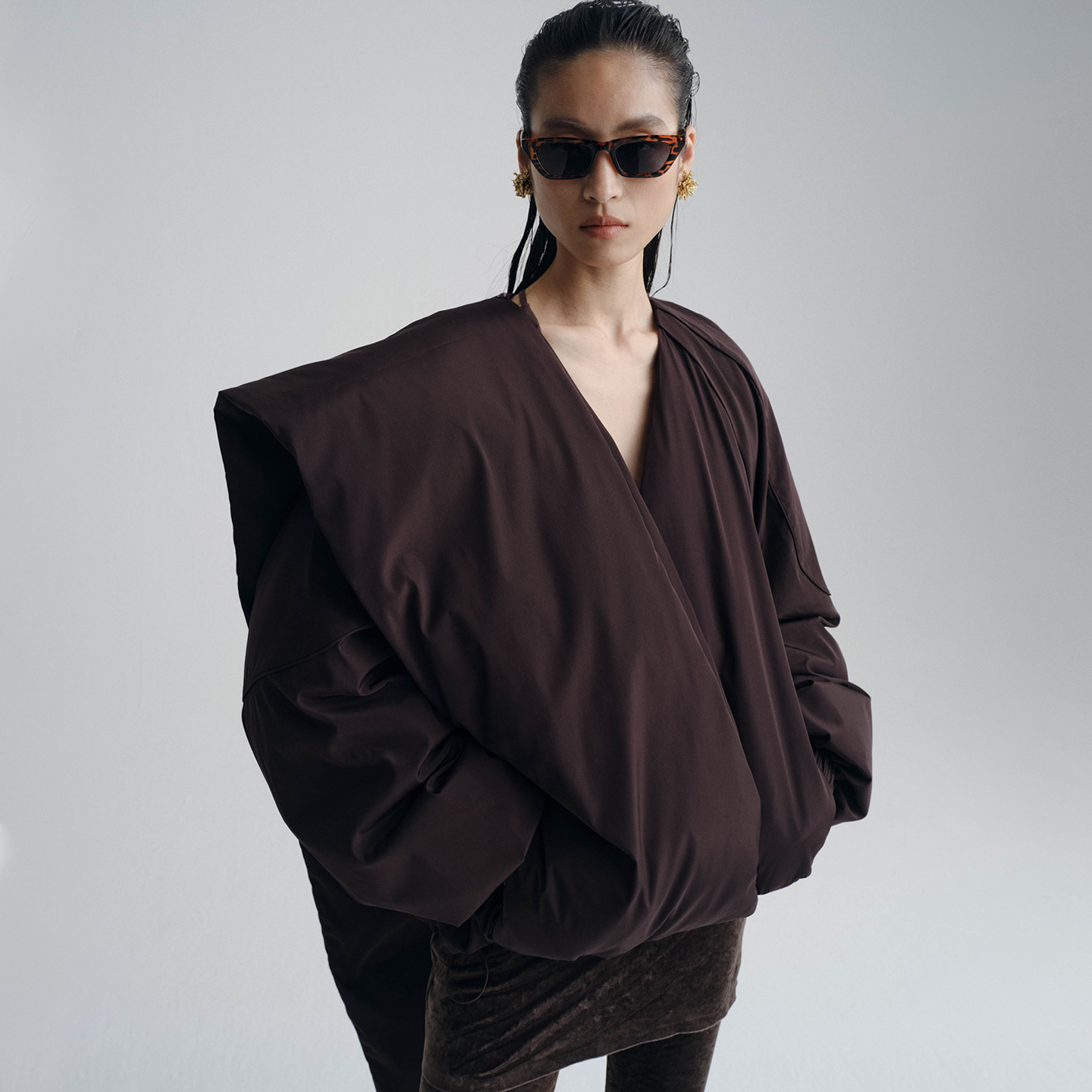 【RODERIC WONG】noundnound小众时尚围巾造型鹅绒服女25秋冬新款