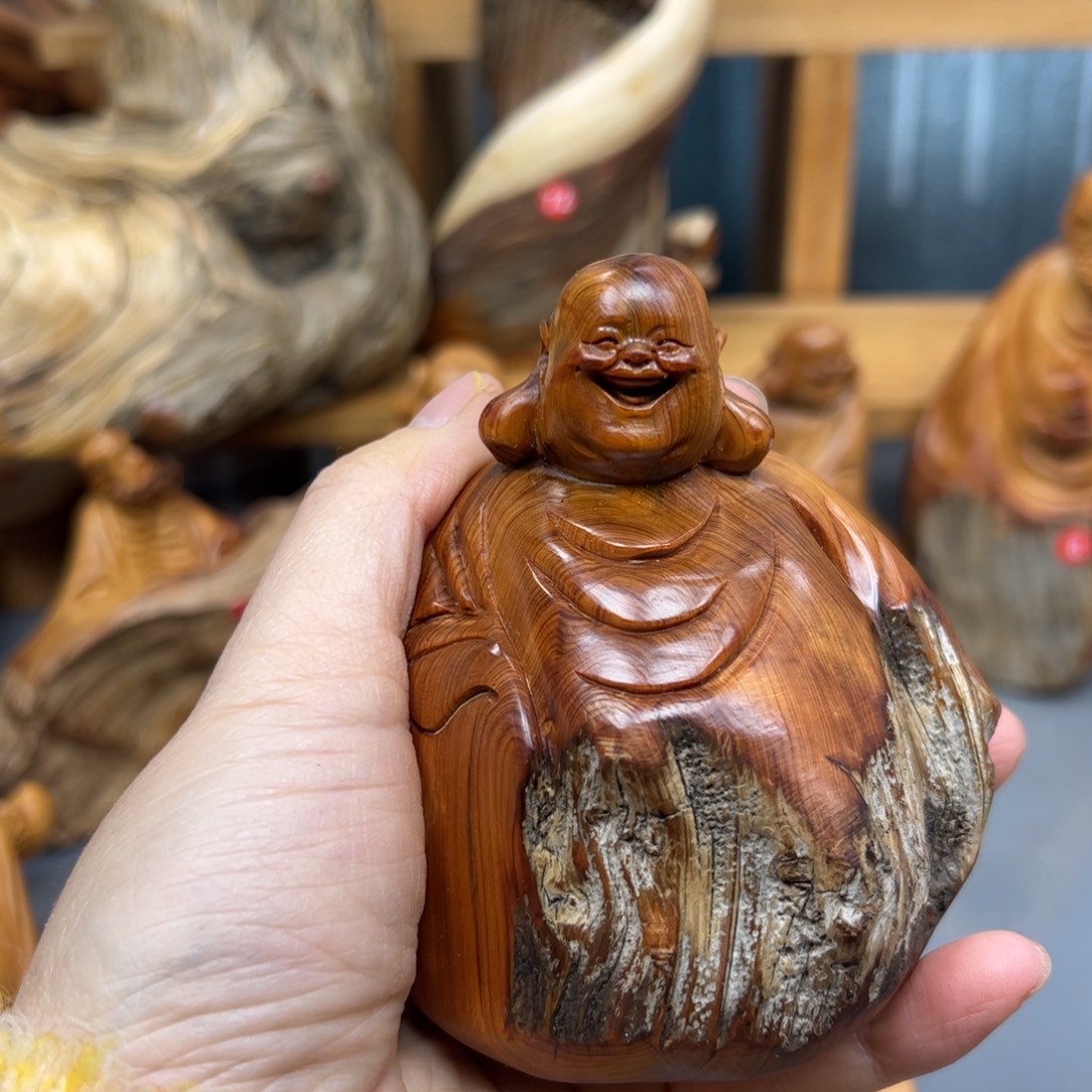 皇***静柏木崖柏木摆件手把件，