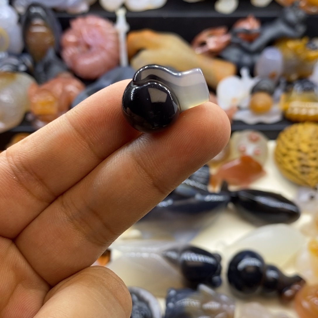 玛瑙/玉髓未镶嵌摆件手把件拳击手套