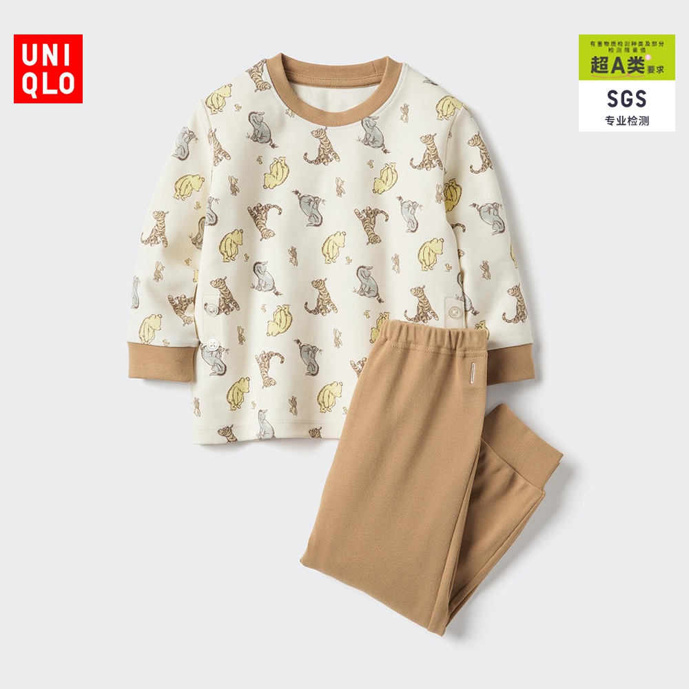 婴幼儿绘本合作系列睡衣/长袖维尼熊优衣库宝宝UT起居服486427