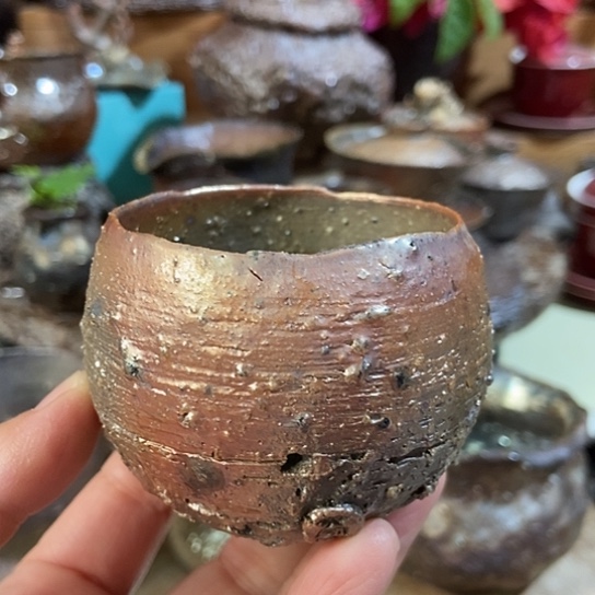 杯罗汉杯柴烧裸烧手作品
