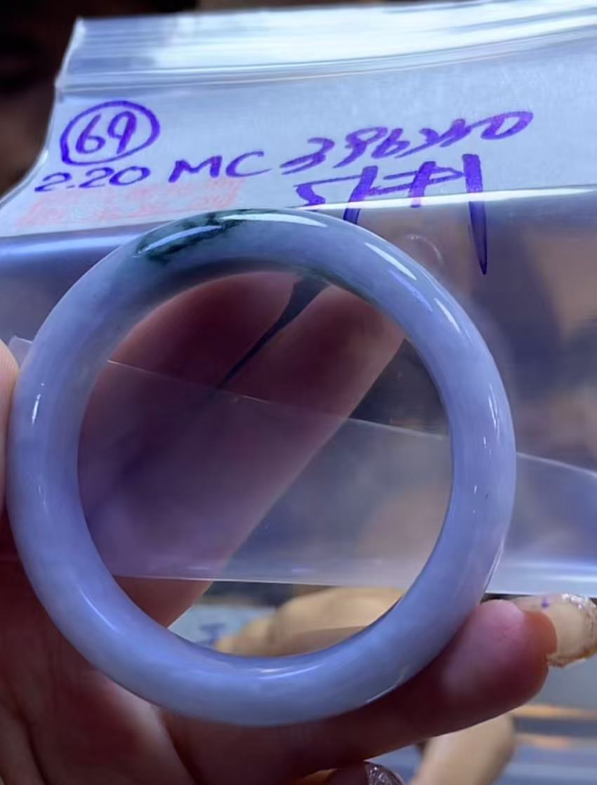 定制翡翠未镶嵌毛货需精细抛光69手镯51+396元+拍一发一