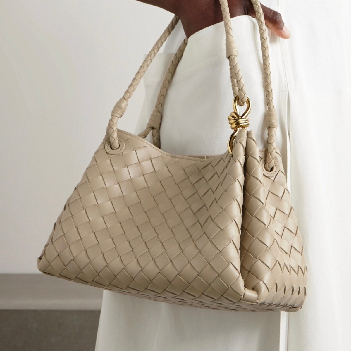 未使用 BOTTEGA VENETA/葆蝶家 jshg bv 编织降落伞中号手提包
