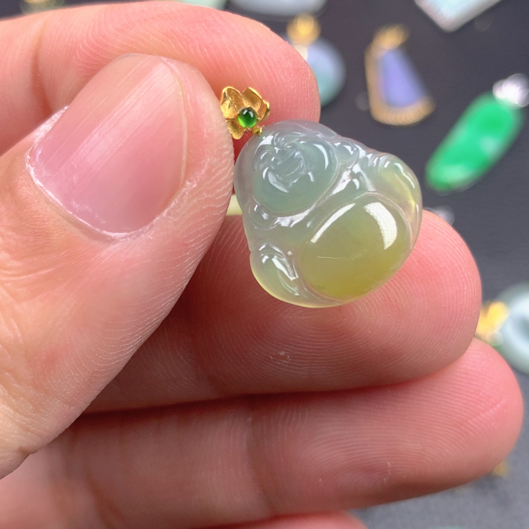 【闪购商品】翡翠18K金镶嵌颈饰翡翠