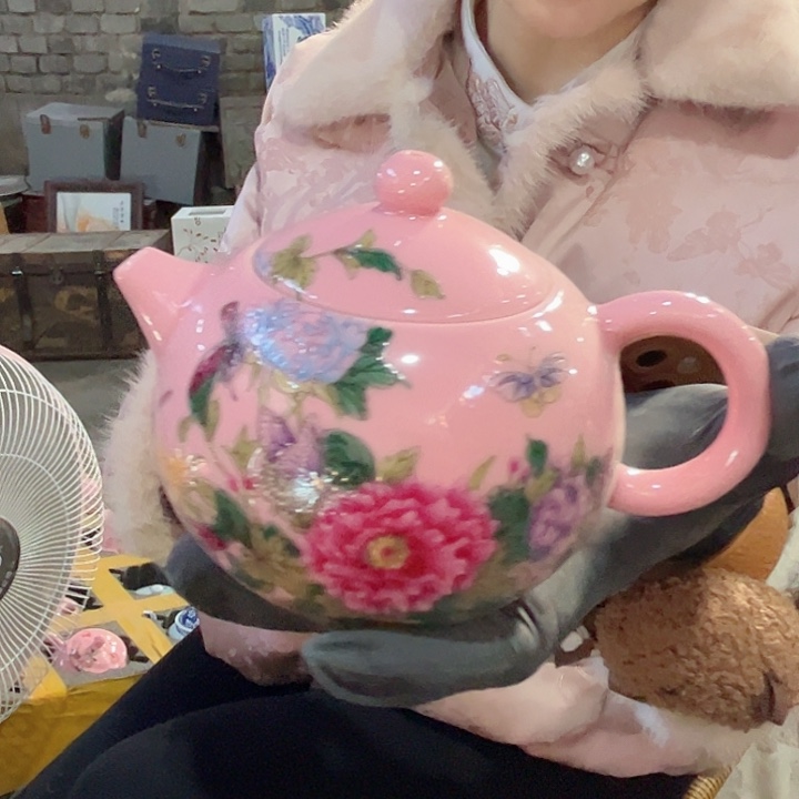 陶摆件景德镇高温瓷西施护