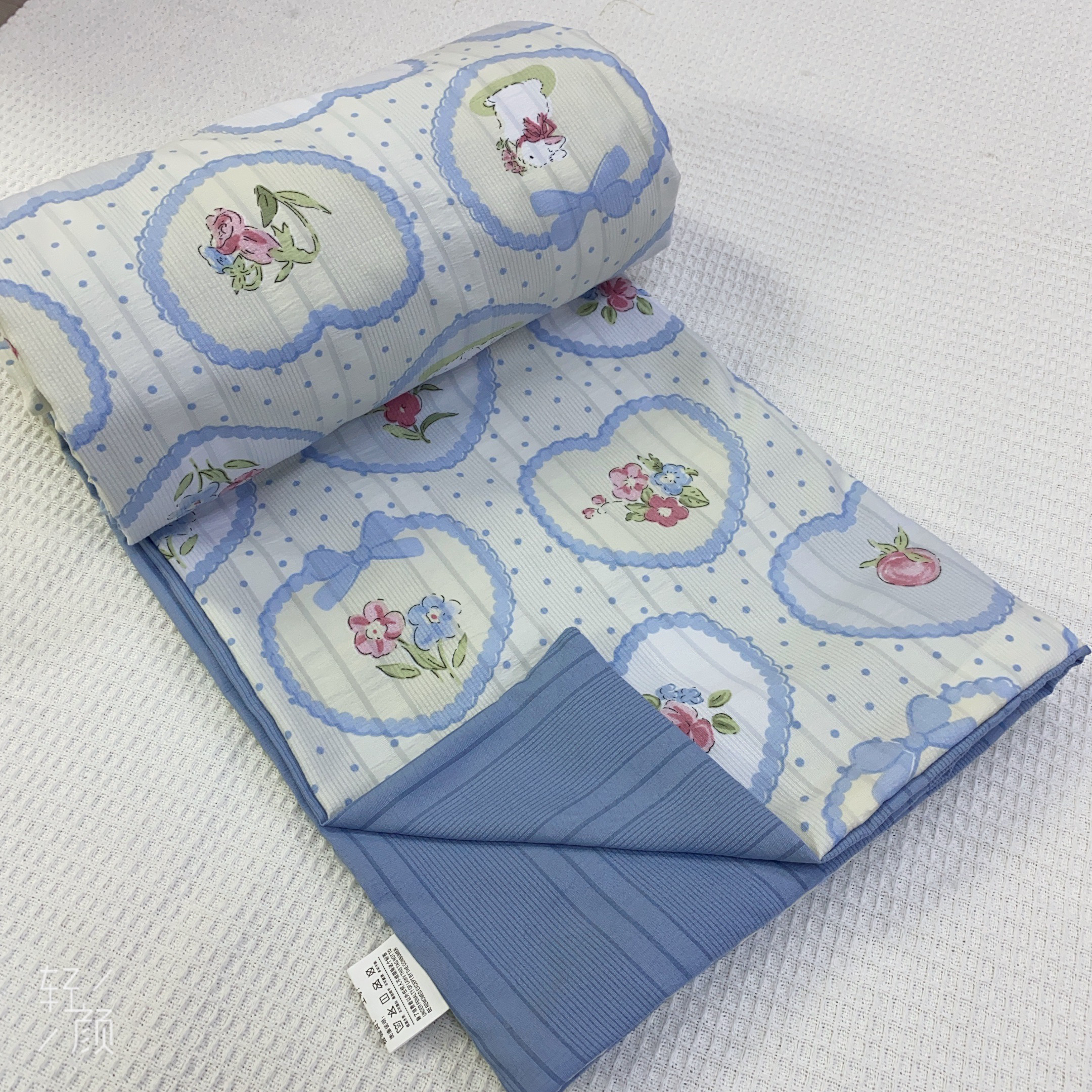 【花园兔】有氧提花亲肤双层纱大床多功能四件套超软亲肤奢华床品