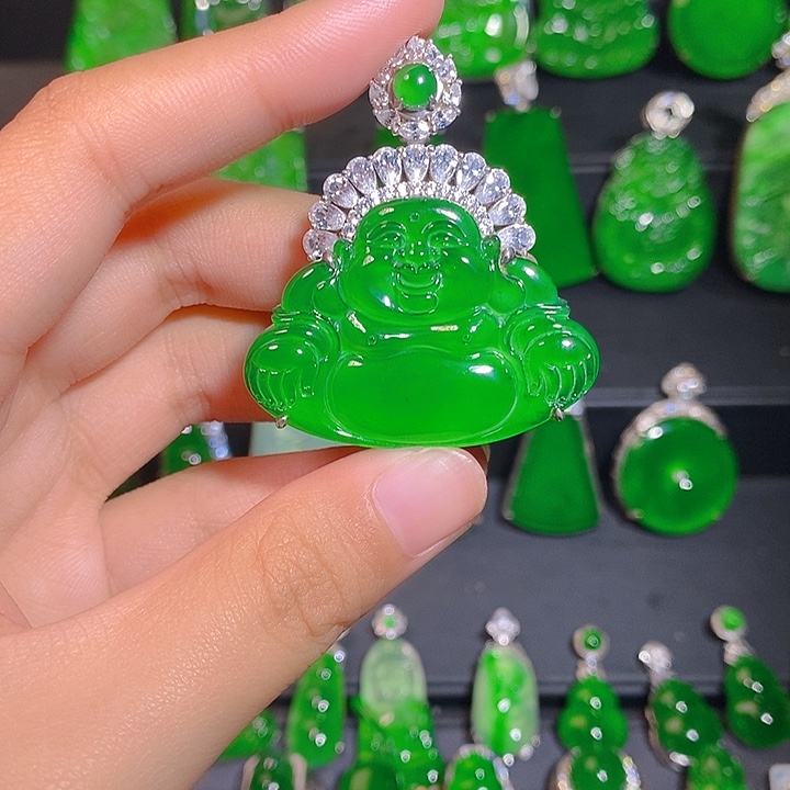 翡翠银S925镶嵌颈饰