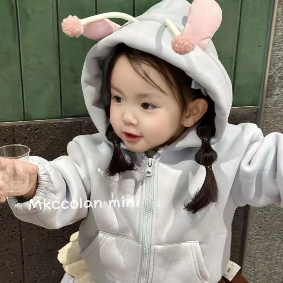 觅咔Mkccolan mini正品女宝蓝色花仙子加绒加厚2.0版本套装