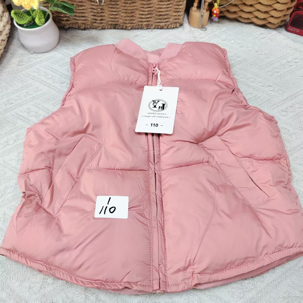 女童秋冬保暖加厚马甲078