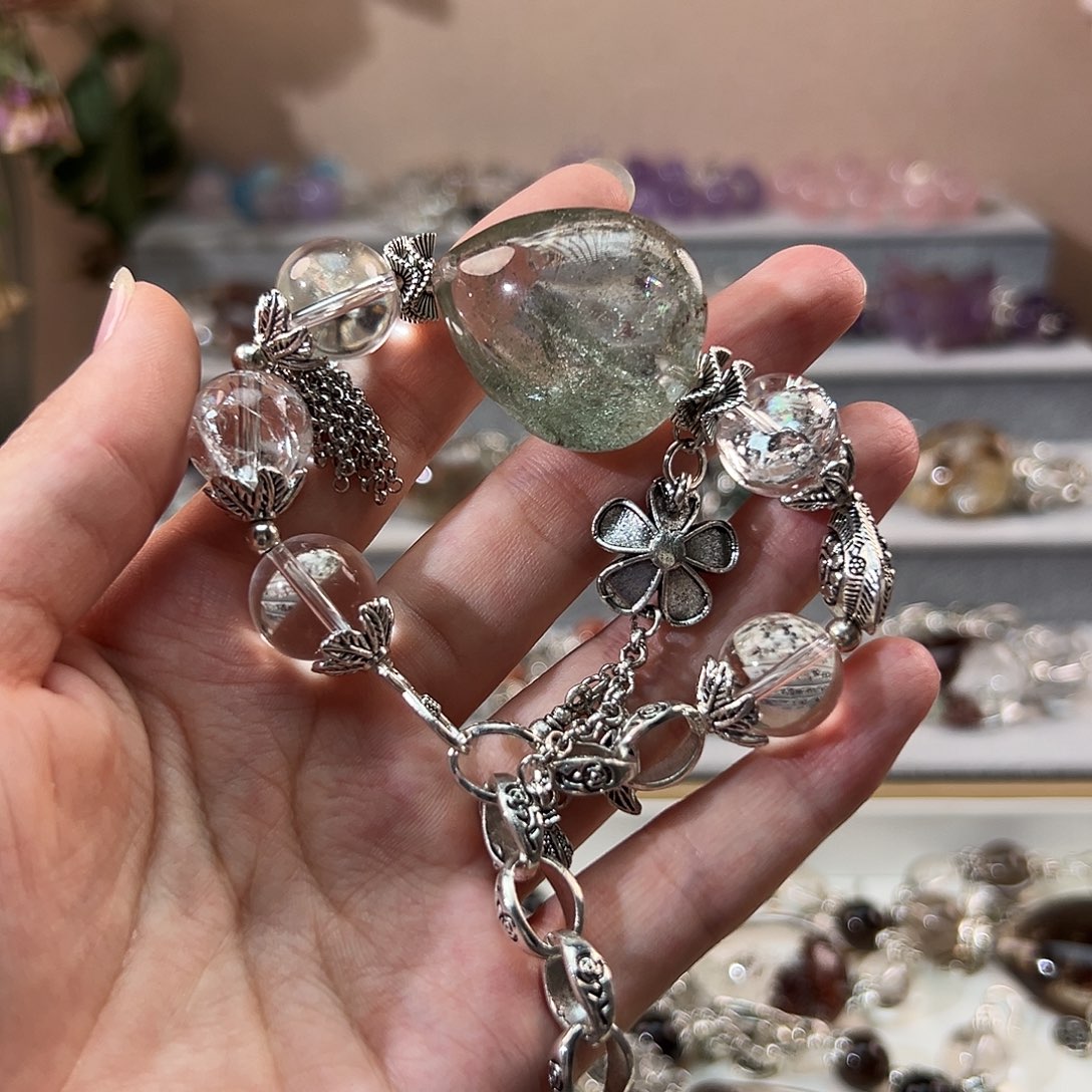 水晶手链合金青*渡手串