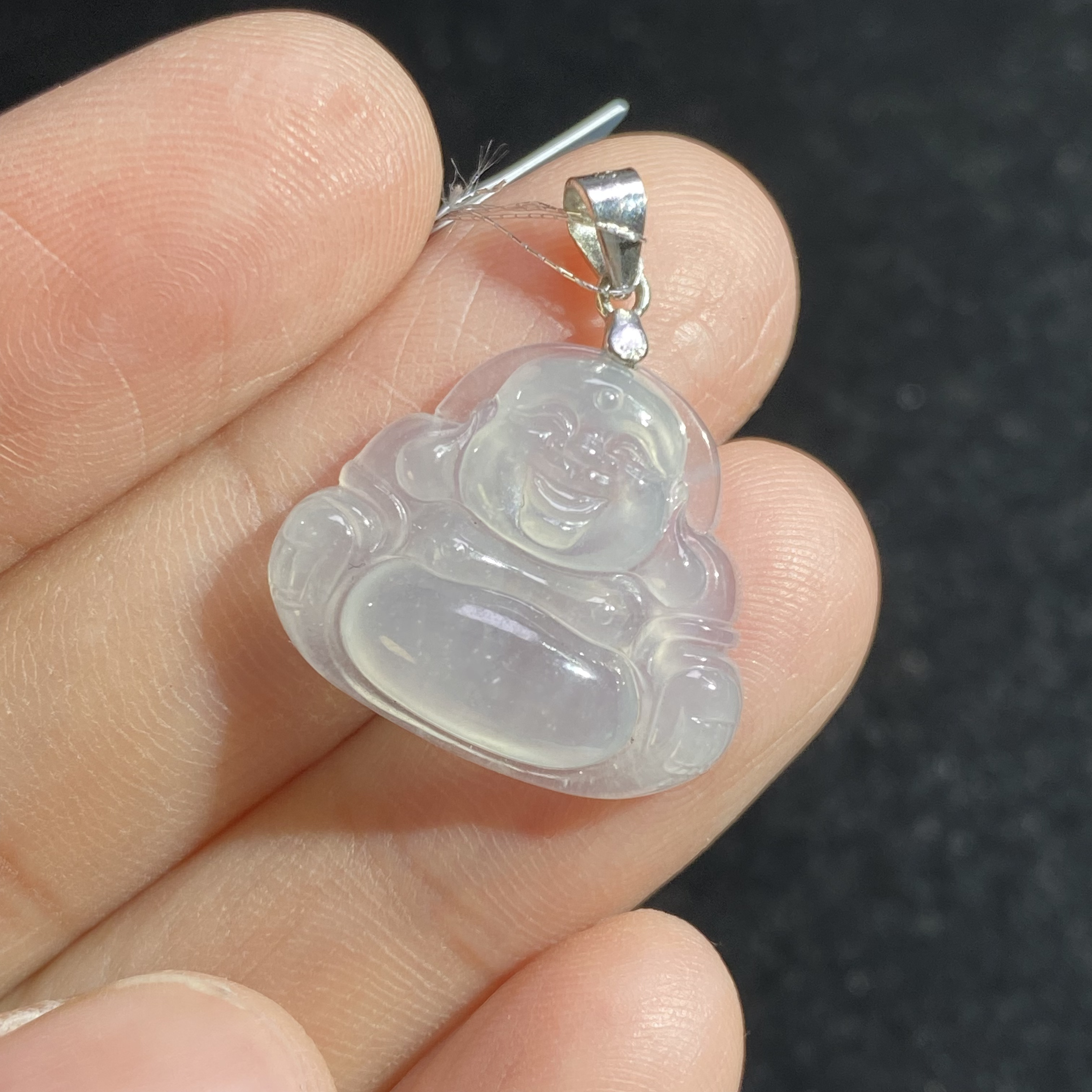 缅料天然翡翠a货佛公吊坠