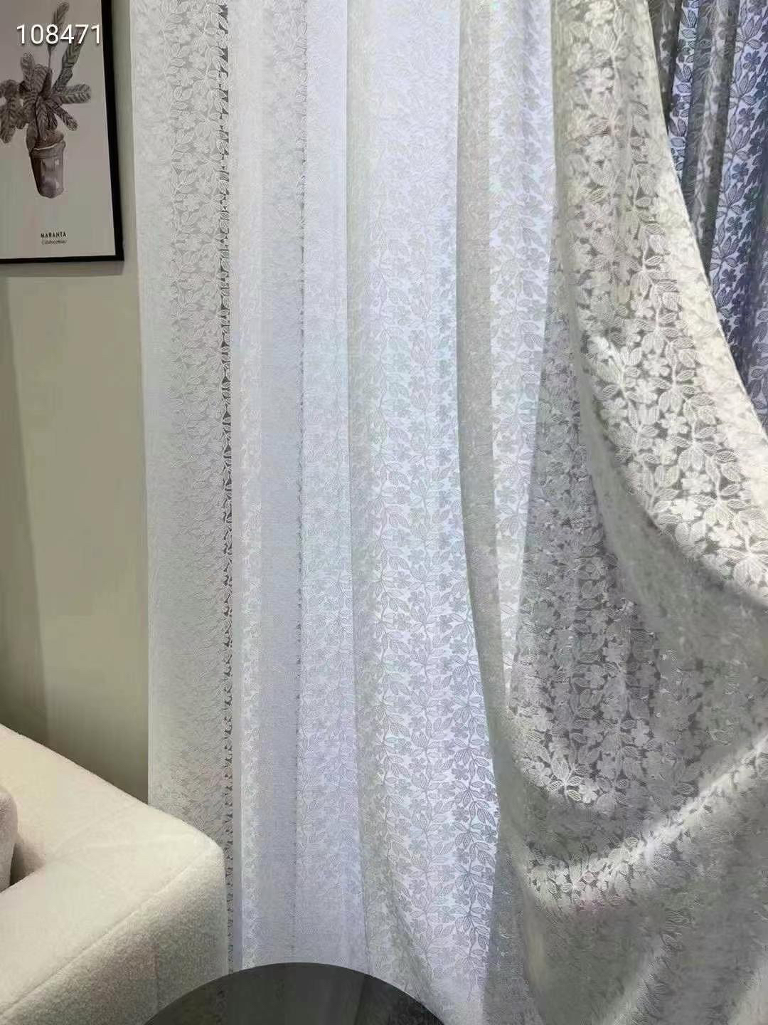 蕾丝漫天星，纱帘成品，纱面料窗帘^_^透光客厅现代简约^_^