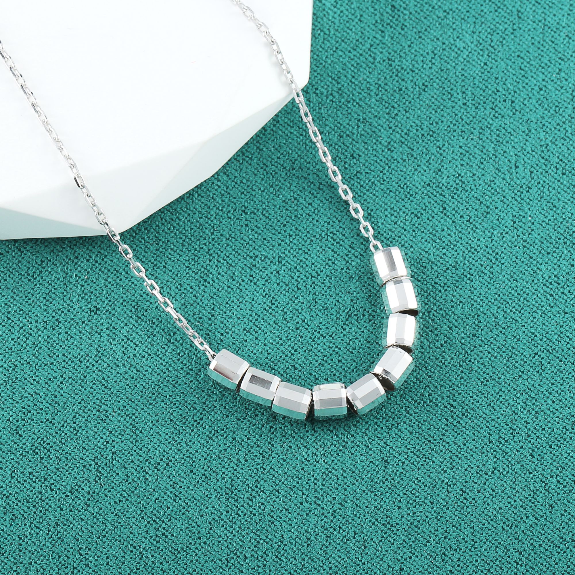  【瑞梦缘】PT990铂金S022滚珠亮面切割套链