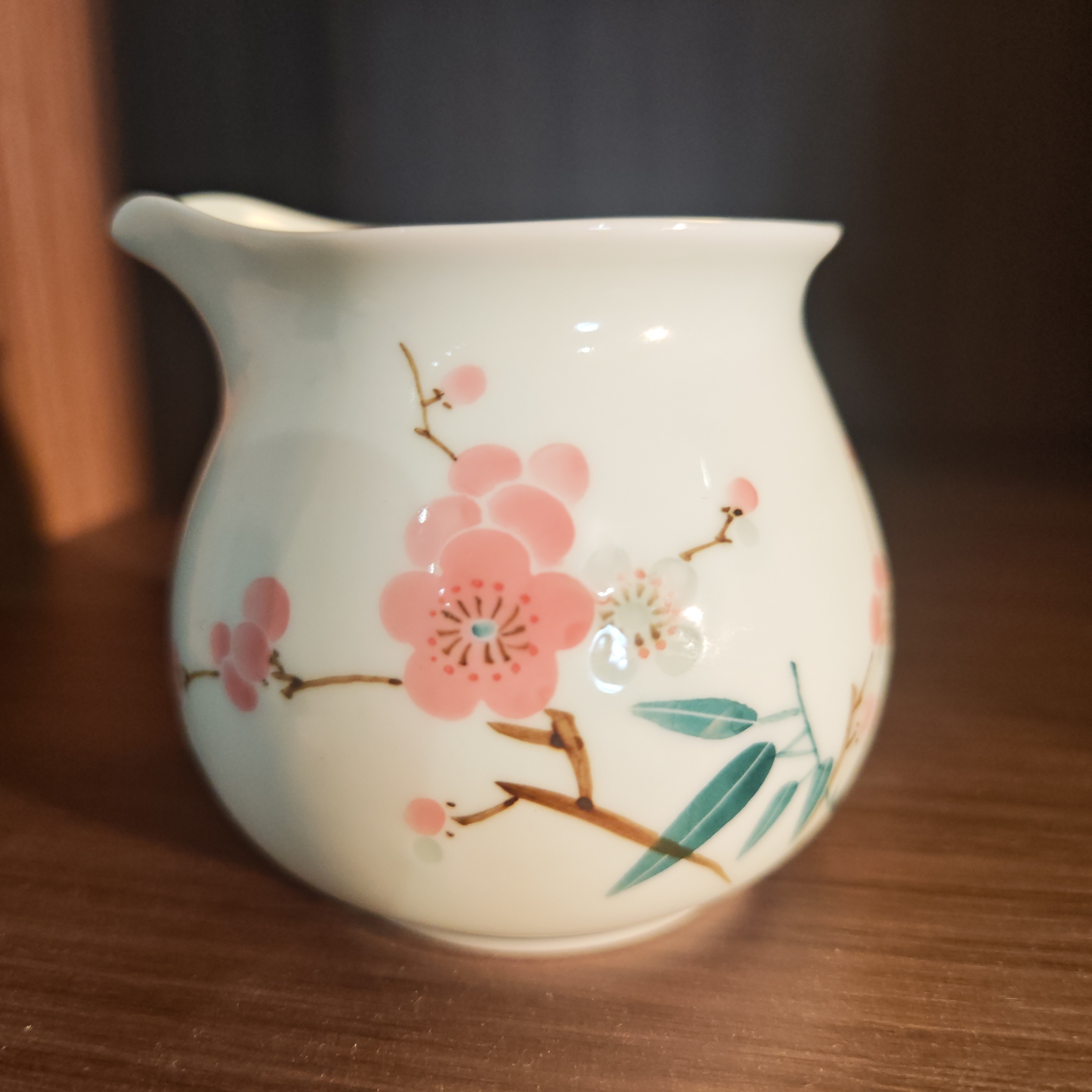  【景德镇】高温陶瓷，GY玲珑翠竹红梅公道杯瓷流水10