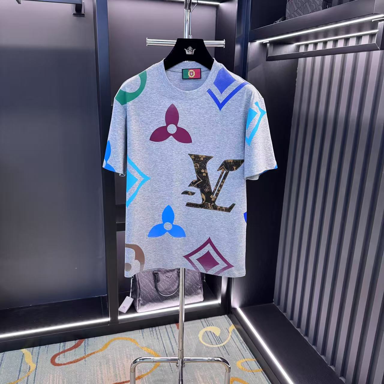 BO【新款短袖】2025夏季新品高级感时尚百搭重工短袖25152