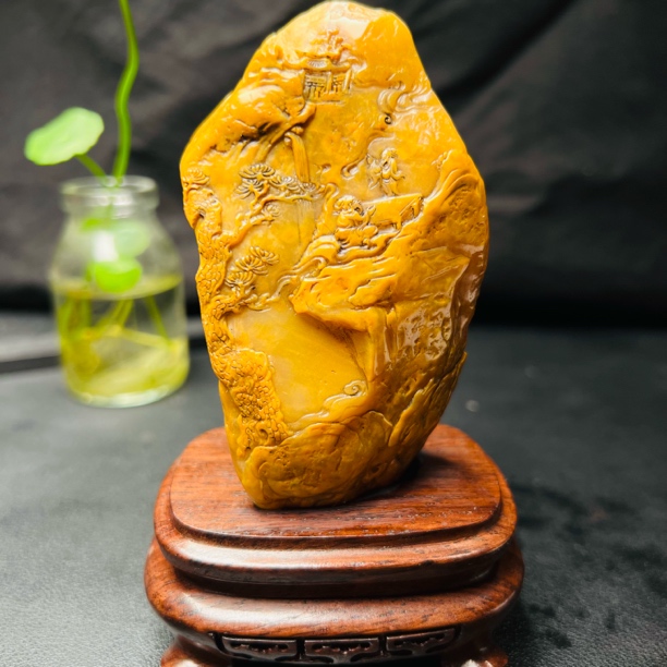 昌化田黄小摆件（高山流水遇知音）