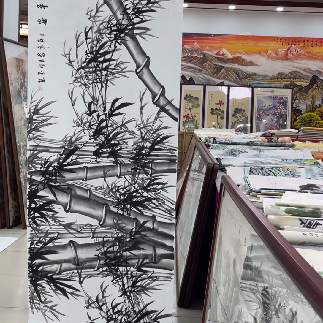 国画纯手绘的花鸟山水