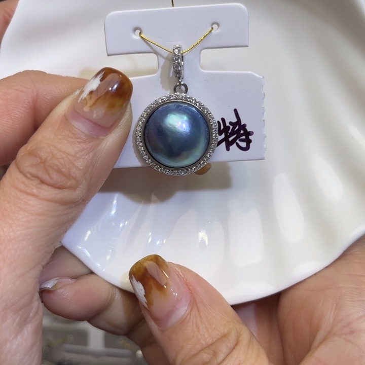 淡水珍珠颈饰银S925镶嵌春***蹈