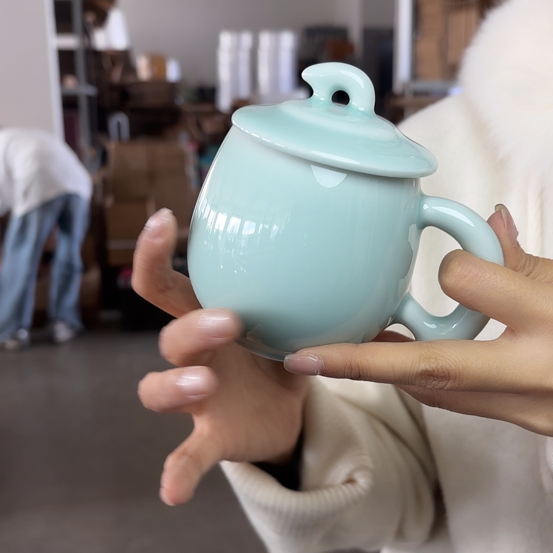 龙泉云间青瓷小米茶器