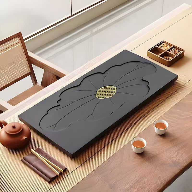 80*37*3新款荷叶客厅阳台直排下水茶盘办公室家用创意简约茶盘