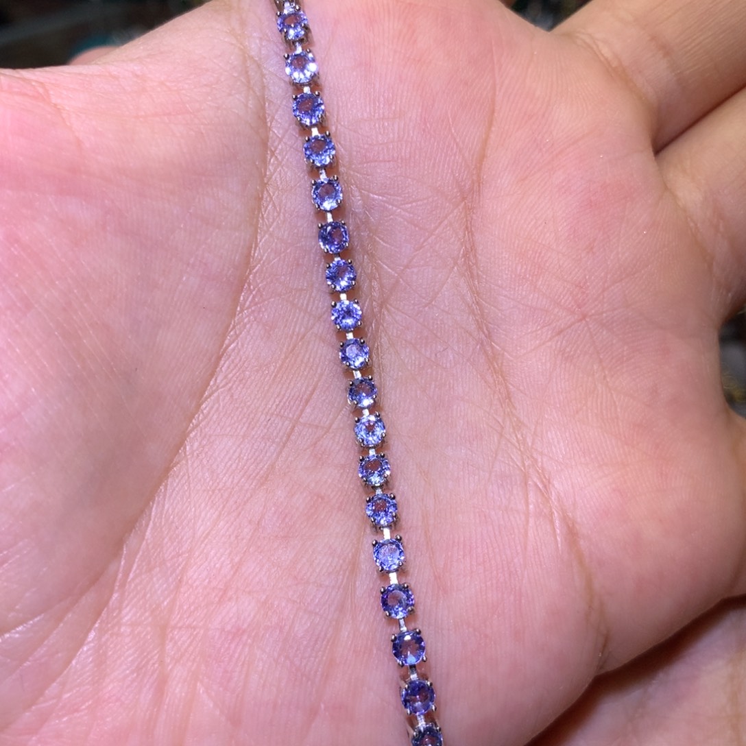 手链银S925镶嵌坦桑石