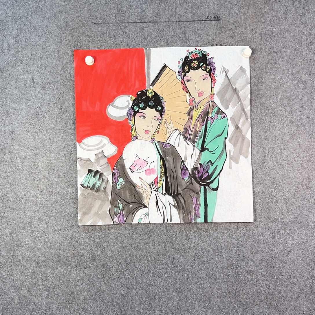 国画051 牡丹花盛开的季节