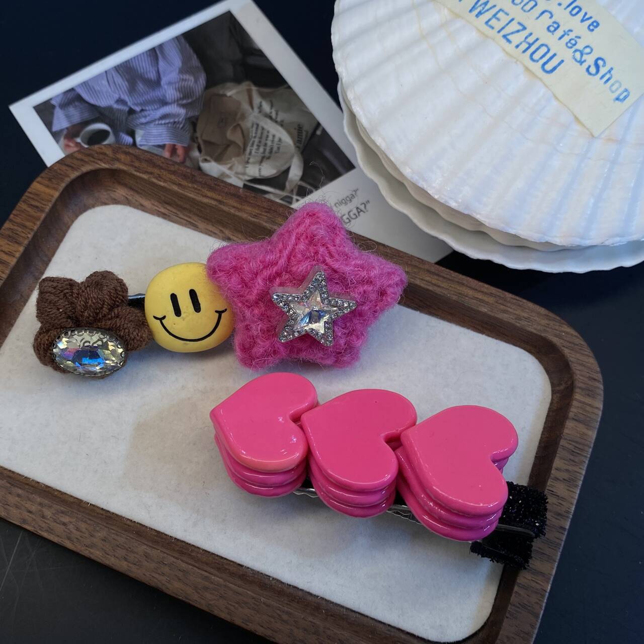 1189 爱心星花套夹