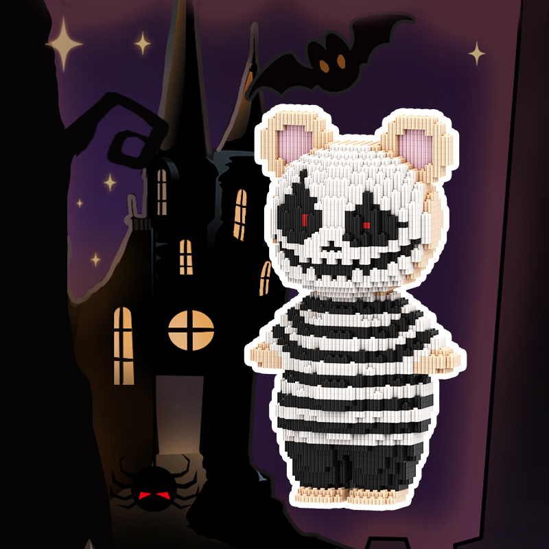 拼乐颂原创新款32厘米骨头熊哈皮益智拼装男女礼物摆件潮玩2025