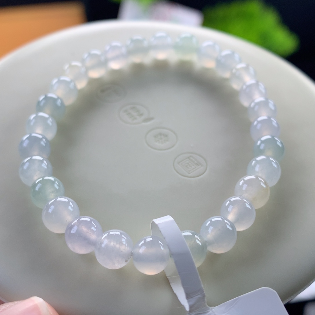 翡翠未镶嵌手链卡6.3