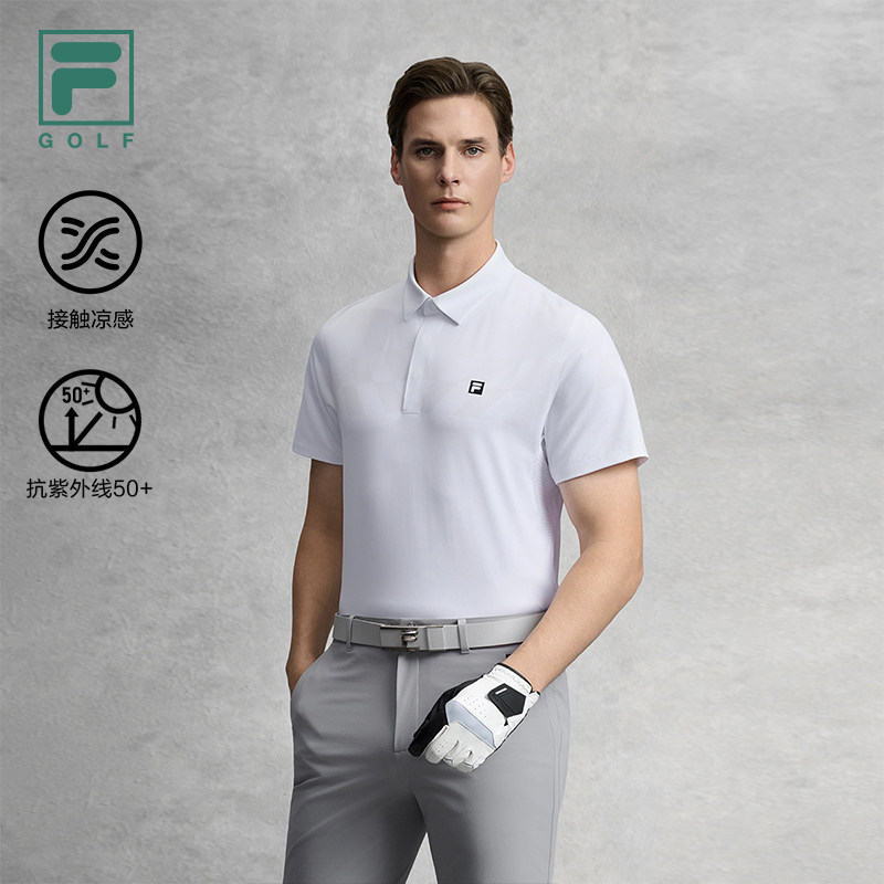 【高尔夫POLO衫】Fila/斐乐男夏季新款凉感短袖A11M625162F