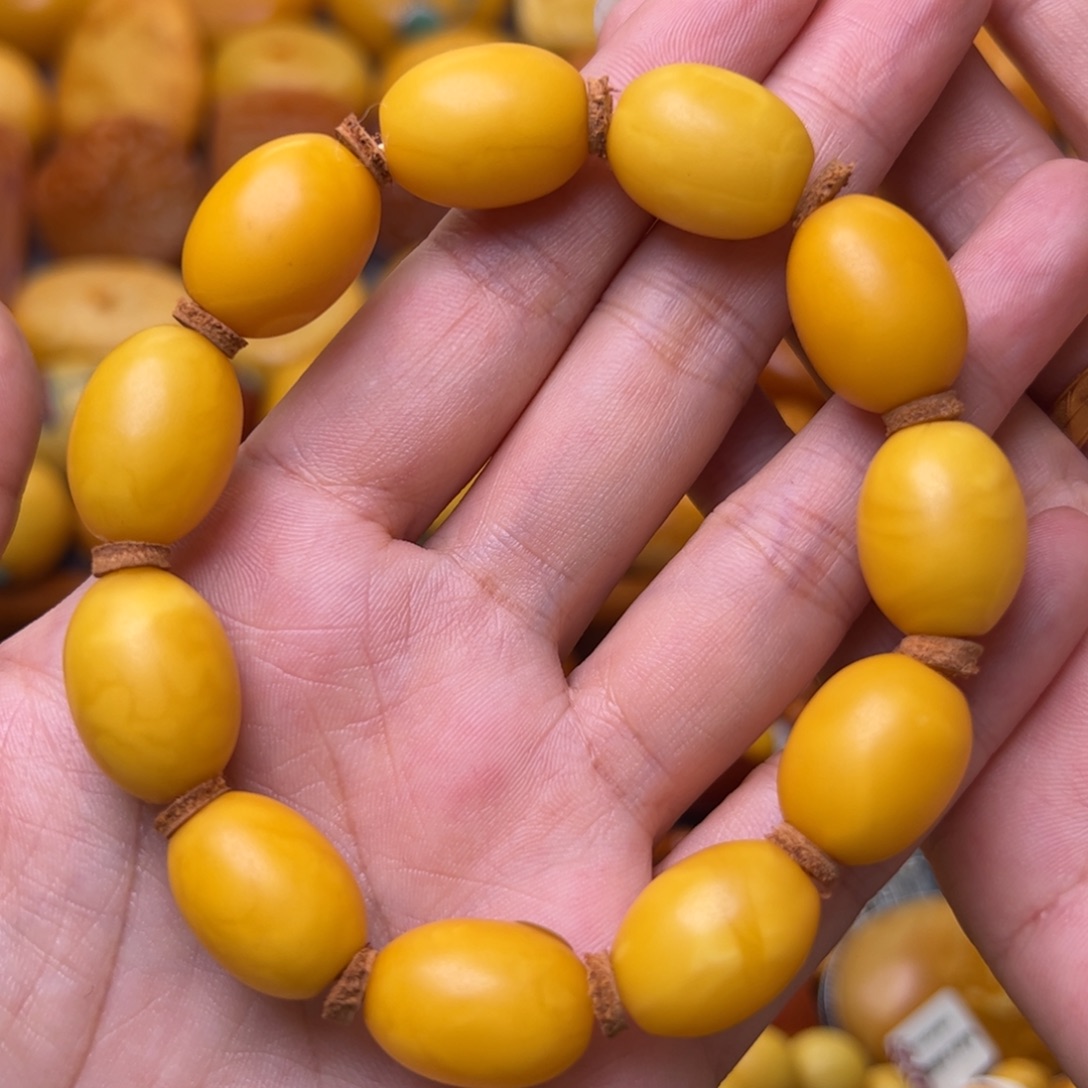 蜜蜡未镶嵌珠宝奇石枣珠