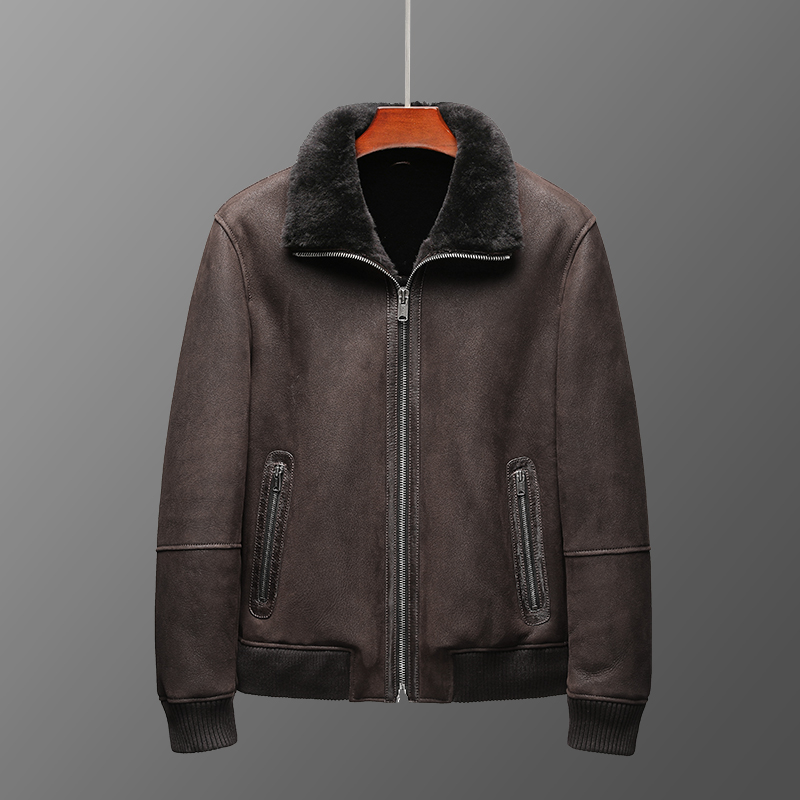 25冬季新款男西班牙黑标lacon拉贡绒面休闲立翻领皮毛一体890070